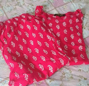 Pink Printed Pajama Set