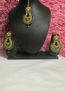 Green &amp; Gold Jewelry Set