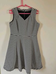 Striped Fit & Flare Dress