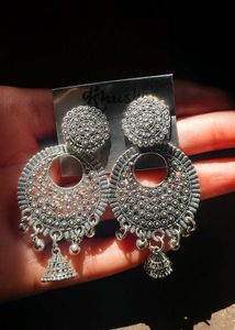 Oxidized Silver Earrings
