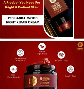 Red Sandalwood Night Repair Cream 50gm