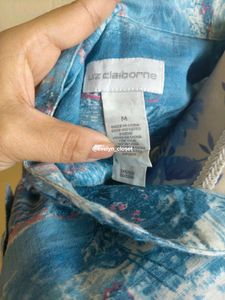 Vintage Hawaiian Print Sleeveless Blouse