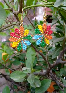 Multicolor Seed Beads Earing