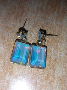 Sparkling Gemstone Drop Earrings