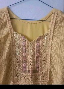 Elegant Yellow Embroidered Kurta
