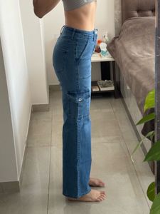 Lyra Denim Cargo Pants