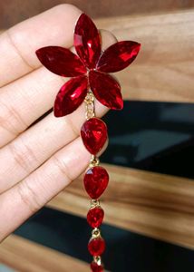 Fancy Red Earrings