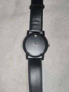 Black Leather Watch