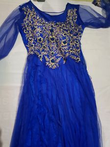 Winning Gown  Of Beauty Pagent Royal Blue