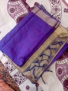 New 🟣🟣🟣Purple Cotton Dupatta For Sale