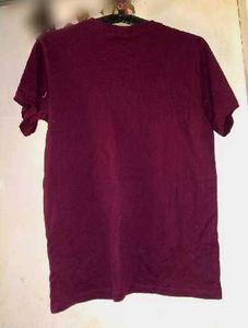 Burgundy Lace-Up Tee
