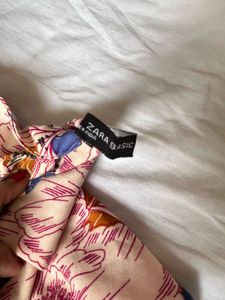 Floral Shell Tie Up Crop Top