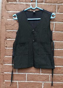 Black Vest Top.