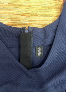 Navy Blue Fit &amp; Flare Dress