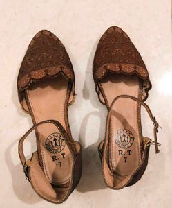 Party Wear Brown Flats