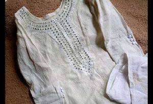 Mirror And Lace Work Kurta Set