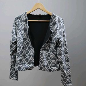 Patterned Black &amp; White Jacket