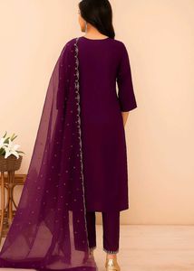 Purple Embroidered Salwar Kameez Suit
