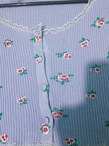 Cute Leavender Crop Top