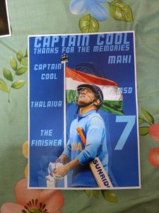 Ms Dhoni Wall Posters With Free Pen stand!