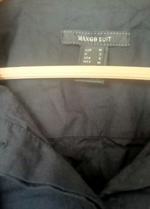 MANGO SUIT black button down slim fit Shirt