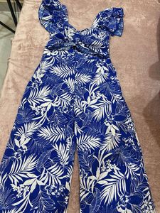 Blue Floral Print coord set (size- XS)