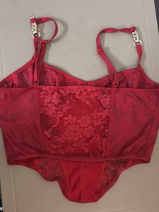 Red Lace Corset Top