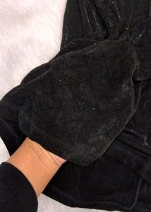 Black glitter mini dress