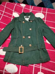 💕 Stylish Green Belted Winter Coat