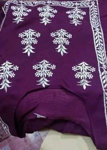 Elegant Purple Gown with Dupatta