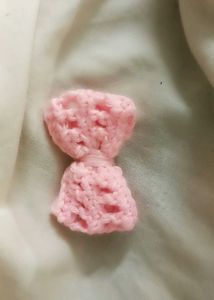 Mini Crochet Pink Hair Clip