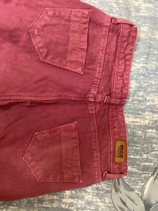 Red Straight Leg Jeans
