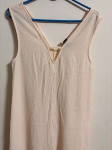 Cream Sleeveless Jumpsuit