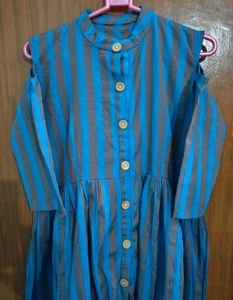Blue Striped Kurti