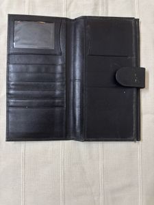 Genuine Leather Black Ladies Wallet