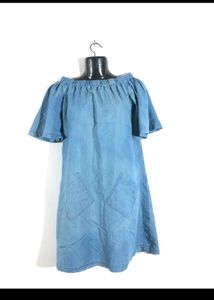 Zudio Off-Shoulder Denim Dress