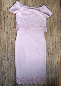 Pink Off-Shoulder Dress