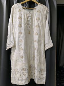 White Ethenic Kurta
