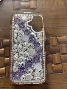 Floral Rhinestone Phone Case (IPHONE 16)