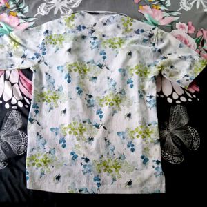 Floral Print Short Sleeve Shirt