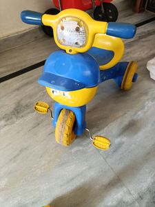 Blue and Yellow Kids&#39; Tricycle (450/- Rupees)