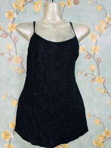 Black Embroidered Cami