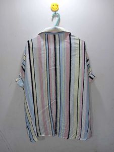 Striped Button-Up Shirt
