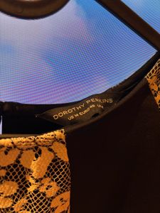 Xxl Elegant Black &amp; Gold Dress