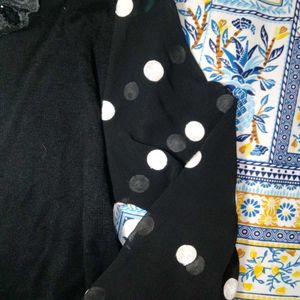 Chic Polka Dot Top (ribbed)