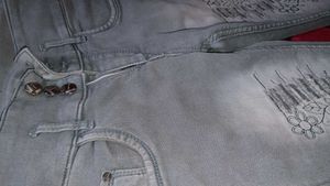Gray Wash Denim Jeans