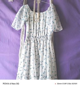 Floral Print White Dress