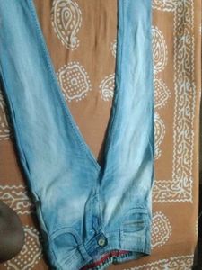 Light Blue With White Shaded Denium Jeans