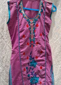 Embroidered Sleeveless Top