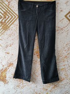 Dark Wash Corduroy Flare Pants
